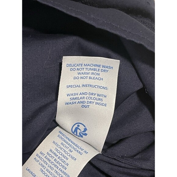 Boden Isadora Broderie Eyelet Navy Blue Cotton Women’s Mid Zipper Dress Size 8R - Picture 10 of 11